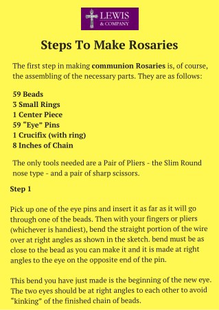 Steps to Make Rosaries