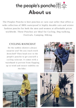 Buy Waterproof Fashion Poncho Online from The People's Poncho