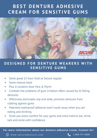 Best Denture Adhesive Cream For Sensitive Gums