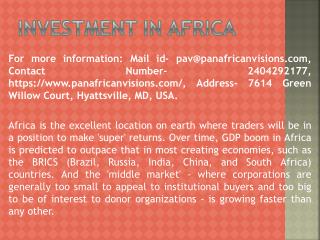 Investment in Africa