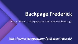 Backpage Frederick | site similar to backpage | alternative to backpage | ibackpage