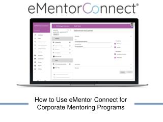 How to Use eMentor Connect for Corporate Mentoring Programs