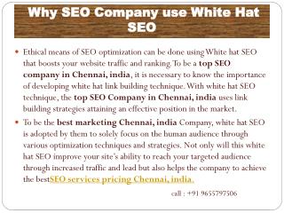 Why SEO Company use White Hat SEO