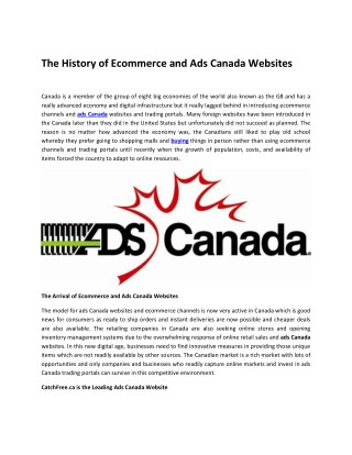 The History of Ecommerce and Ads Canada Websites