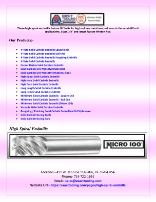 Roughing Finishing Solid Carbide Endmills with Chipbreaker