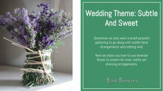 Create best Wedding theme with Beautiful Lavenders