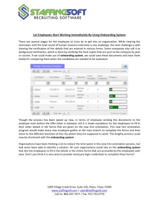 Let Employees Start Working Immediately By Using Onboarding System