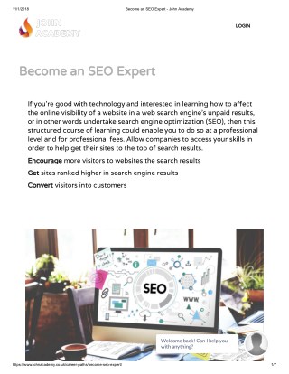 Diploma in SEO - John Academy