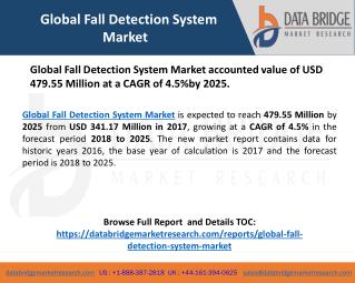 Global Fall Detection System Market is Growing at a Significant Rate in the Forecast Period 2018-2025