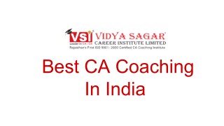 Best CA Coaching In India
