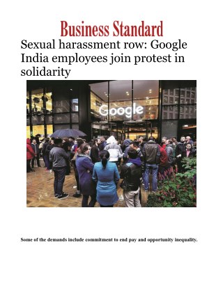Sexual harassment row: Google India employees join protest in solidarity