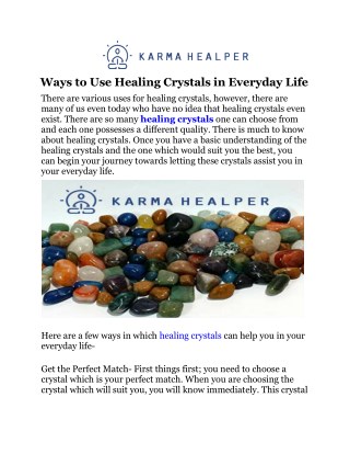 Ways to Use Healing Crystals in Everyday Life