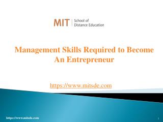 Management skills required to become an entrepreneur | MIT School of Distance Education