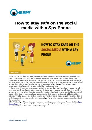 How to stay safe on the social media with a Spy Phone