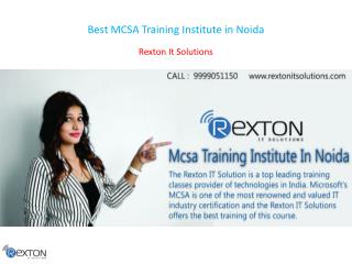 Best MCSA Training Institute in Noida