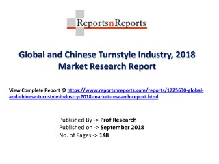 Global Turnstyle Industry with a focus on the Chinese Market