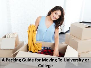 A Packing Guide for Moving To University or College