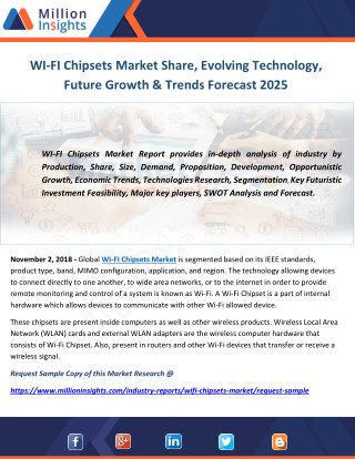 WI-FI Chipsets Market Share, Evolving Technology, Future Growth & Trends Forecast 2025