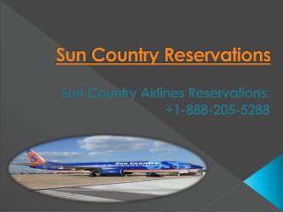 Sun Country Reservations used for flight booking