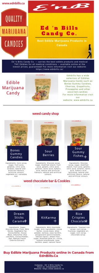 Best Edible Marijuana Products in Canada from EdnBills.Ca