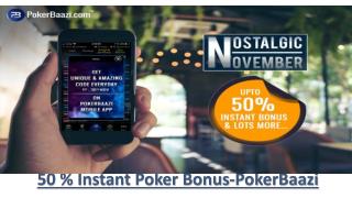 Get 30 Offers In 30 Days at PokerBaazi
