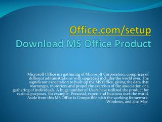 OFFICE.COM/SETUP ACTIVATE YOUR MS OFFICE ACCOUNT ONLINE