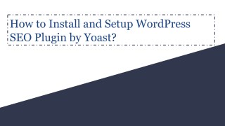 How to Setup Yoast SEO for WordPress Correctly?