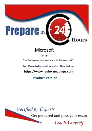 Valid And Updated 70-334 Exam Certifications Dumps Questions - Realexamdumps.com