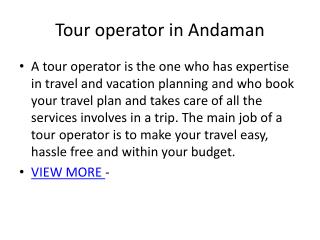 Andaman Adventure Tour Packages