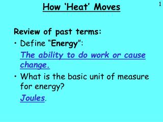 How ‘Heat’ Moves