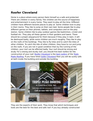 Roofer Cleveland