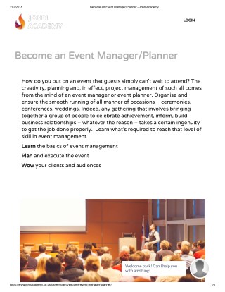 Event Management Diploma - John Academy