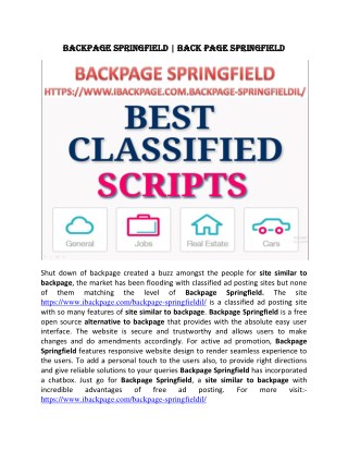Backpage Springfield | Back page Springfield