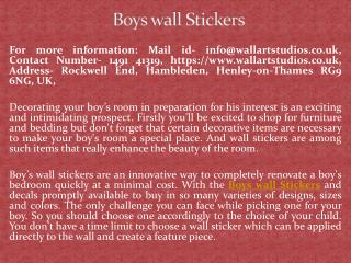 Boys wall Stickers