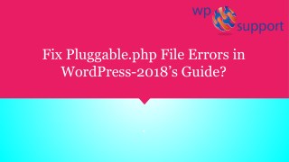 10 Common ways to Fix Pluggable.php File Errors in WordPress?