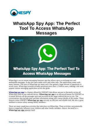WhatsApp Spy App: The Perfect Tool To Access WhatsApp Messages