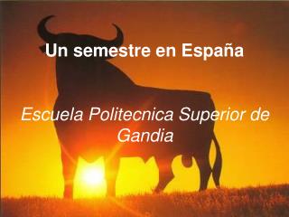 Un semestre en España Escuela Politecnica Superior de Gandia