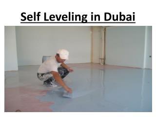 self leveling in abu dhabi