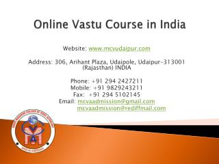 Online Vastu Course in India