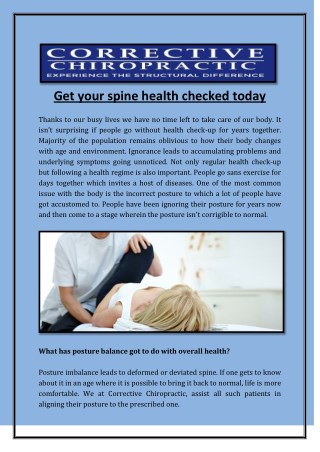 Get your spine health checked today