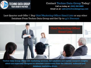 Chief Marketing Officer Email Lists | CMO Mailing Lists | CMO Email Database