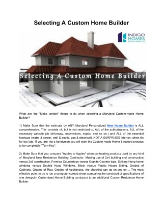 5 Best Ways To Select A Custom Home Builder