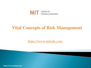 Vital concepts of Risk Management | MIT School of Distance Education