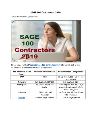 SAGE 100 Contractors 2019