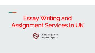 Best Essay Writing and Assignment Services