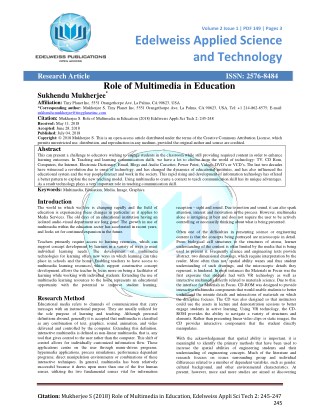 Role of Multimedia in Education