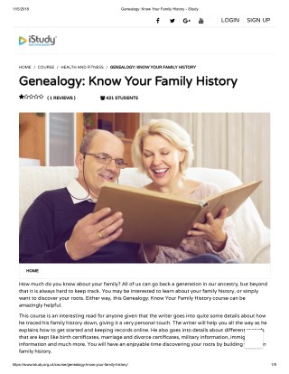 Genealogy - Know Your Family History - istudy