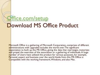 OFFICE.COM/SETUP ACTIVATE MS OFFICE ACCOUNT ONLINE