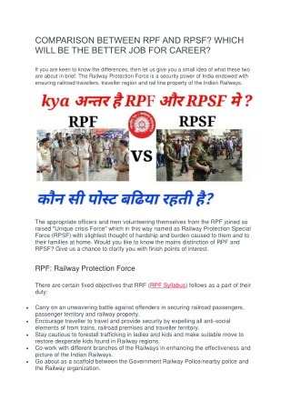 RPF Constable Syllabus