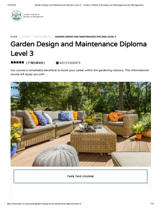 Garden Design course - LIBM